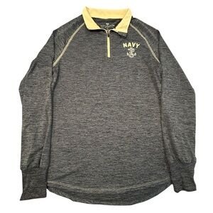 Colosseum Navy Gray and Yellow Women’s Collegiate Pullover 1/4 Zip Shirt Large